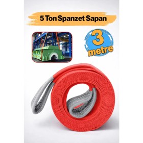 Resim PremiumPort 5 Ton, 3 Metre Polyester Sapan ve Spanzet, Güçlü Yük Kaldırma Halatı 