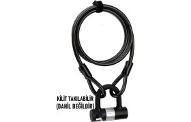 Resim Çelik Örgü Kablo Kilit 12MM 120 cm Bisiklet Kilidi Motosiklet Kilidi Eşya Garaj Kilidi 721730 