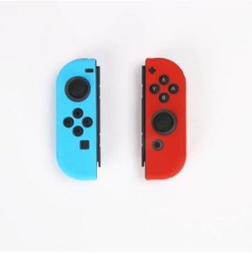 Resim Nintendo Switch Joy-Con Silikon Koruyucu Kılıf Mavi Kırmızı 