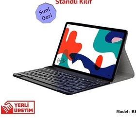 Resim Huawei Uyumlu Matepad 10.4 Bah3-W09 Bluetooth Klavyeli Stand Kılıf Bkk4 