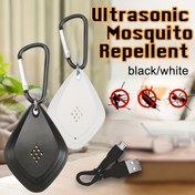Resim USB Şarj Edilebilir Ses Dalgası Teknolojili Sivrisinek Kovucu Cihaz - Akıllı Frekans Dönüşümü ile Sivrisinek, Pire ve Kene için Taşınabilir Böcek Giderici - ABS Malzeme, 10-60 m² Kaplama Alanı, Seyahat, Kampçılık, Ev Bahçesi Kullanımı İçin İdeal - Siyah/Beyaz, Sivrisinek Öldürücü, Zarif Oval Şekil, Hafif Tasarım 