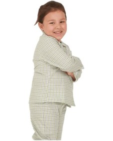 Resim The Don Açık Yeşil Ekose Kız Çocuk Pijama Takımı (9-14 Yaş) 