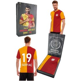 Resim Galatasaray Metin Oktay Fan Forma Kişiye Özel İsim Yazılı 4 Yıldızlı Özel Tasarım Ahşap Kutulu Sarı - Kırmızı 