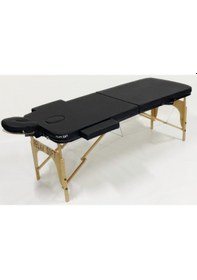Resim Relax Soft Masaj Masası Katlanır Ahşap Ayaklı Siyah 