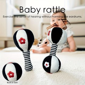 Resim CEKCEK Gençler İzleme & Tutma Eğitimi Oyuncak - Siyah & Beyaz, Gençler için Yumuşak Polyester Dambıl - Mükemmel Doğum Günü, Tatil ve Şükran Günü Hediyesi, Gençler Oyuncakları 