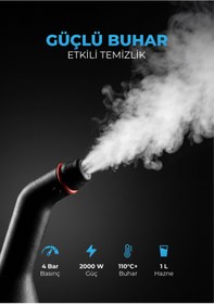 Resim PiranTech CB-103A Güçlü Buharlı Temizlik Makinesi | Ev Tipi Kimyasalsız Hijyen 