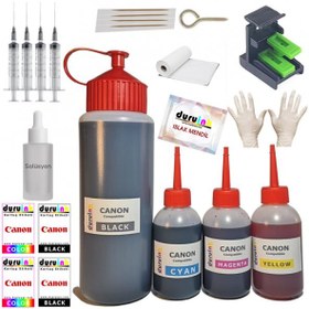Resim CANON MP235 MP240 MP250 KARTUŞ DOLUM SETİ 500ml SİYAH+3X100ml RENKLİ (PG 510 CL 511) 