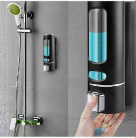 Resim Mainshop 1 Adet Siyah 400 Ml El Dezenfektanı Sabunluk Manuel Şampuan Sıvı Tutucu Banyo Mutfak Lavabo M-52 Siyah 