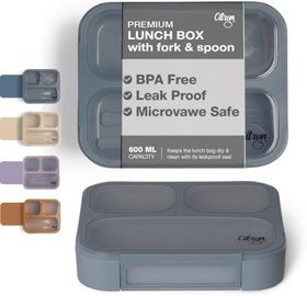 Resim Citron Çatal ve Kaşıklı Bento Beslenme Kutusu Seti - Dusty Blue 1061992 