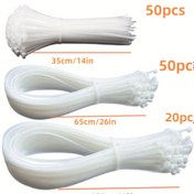 Resim Ağır Hizmet Tipi Naylon Kablo Bağları - Kendiliğinden Kilitleyen, Büyük Boyutlar 35.56cm/45.72cm/55.88cm/66.04cm/88.9cm/119.38cm, Ev ve Ofis Güvenliği için Dayanıklı Plastik Tel Düzenleyiciler, Çok Amaçlı, Yeni Malzeme 