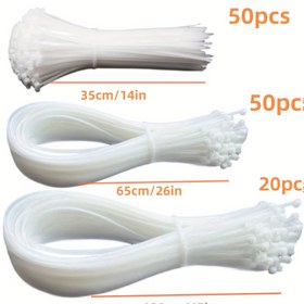 Resim Ağır Hizmet Tipi Naylon Kablo Bağları - Kendiliğinden Kilitleyen, Büyük Boyutlar 35.56cm/45.72cm/55.88cm/66.04cm/88.9cm/119.38cm, Ev ve Ofis Güvenliği için Dayanıklı Plastik Tel Düzenleyiciler, Çok Amaçlı, Yeni Malzeme 