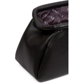 Resim Bahels Kadın Trend Siyah Deri Clutch Portföy Çanta 