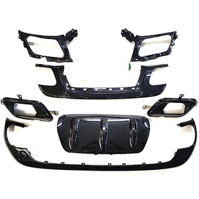 Resim Range Rover Velar Arka Tampon Egzoz Çıkış Difüzör Seti 