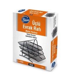 Resim Bion Perfore 3'lü Evrak Rafı Siyah Diğer 