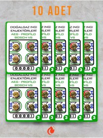 Resim Universal 10 Adet - Doğalgaz Ocak Enjektör Meme - 7'lik Ocak Memesi 