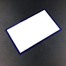 Resim 3DS XL/Yeni 3DS XL LLConsole için Yapışkanlı Cam Üst Ekran Çerçevesi Lens Kapağı LCD Ekran Koruyucu (Mavi) 