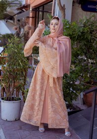 Resim Zainab Nakışlı Tül Kap - XL 