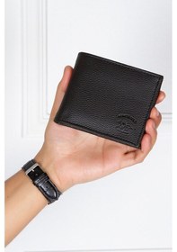 Resim Newish Polo Erkek Deri Bozuk Para Hazneli Kartlık Ve Cüzdan New180 - Siyah 