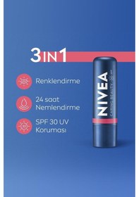 Resim Rose Renkli Nemlendirici Dudak Bakım Kremi Ve Mercan Dudak Bakım Kremi 4,8gr Spf30, Allık Etkisi 