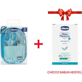 Resim Chicco Bebek Tırnak Bakım Seti Mavi + Sabun 