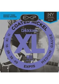 Resim D'addario Exp115 Medium/Blues/Jazz Takım Tel Elektro Gitar Teli 01 