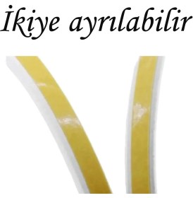Resim Glaswen 3x2=6 Metre Kapı Pencere Bandı Beyaz Fitili Yapışkanlı Soğuk Izolasyon Bant 