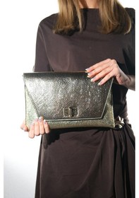 Resim Maorı Altın Baskı Kadın Clutch Çanta 
