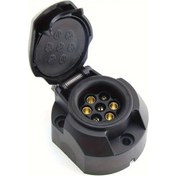 Resim Chuangyinshop Yüksek Kaliteli 12v 7 Pin Avrupa Standart Römork Konnektörü Siyah 1 Adet 