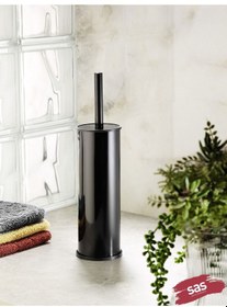 Resim Sas Siyah Çöp Kovası Banyo Seti 5 L Çöp Ve Wc Fırça 