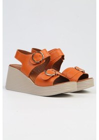 Resim Pierre Cardin Pc-7213- 3807 Turuncu-kadın Dolgu Topuk Ayakkabı 001 