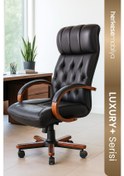 Resim Lord Siyah Deri Yönetici Koltuğu Makam Koltuğu Müdür Koltuğu Siyah 