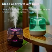 Resim Ev için Sessiz USB Güçlü Nemlendirici, Yedi Renkli Gece Işığı, Çift Sis Seviyesi, Görünür Su Seviyesi, 26dB Gürültü, 24 Saat Süreyle Çalışır - Oturma Odası, Yatak Odası, Ofis İçin İdeal Seçim - Mükemmel Hediye, Nemlilik, Daha Fazlası 