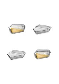 Resim Tereyağlık Kahvaltılık Cam Saklama Kabı 4'lü Set 97711 Şeffaf 