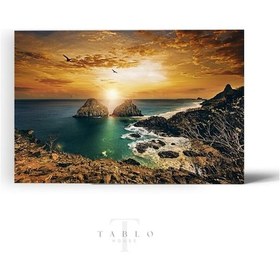 Resim Güneş Doğarken Ahşap Tablo 8mm 