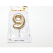 Resim 9 Gold Rakam Mum Altın 