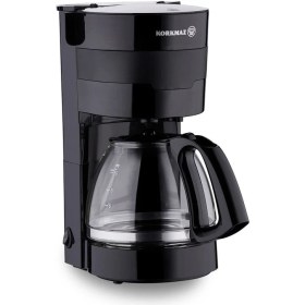Resim Korkmaz 220 - 240 V Elektra Filtre Kahve Makinesi Filtre Kahve Makineleri Cam Plastik Bej C / F 