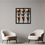 Resim Afrika Zarafeti Renkli Metal Tablo 