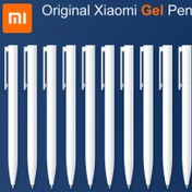 Resim Orijinal Xiaomi Mi Jel Kalem 0.5mm Siyah Dolum Kapaksız Mermi Kalem Pürüzsüz İsviçre MIKRON Uç Japon Mürekkep OEM Mavi Dolumlar 