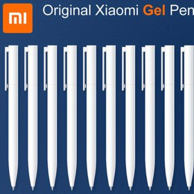 Resim Orijinal Xiaomi Mi Jel Kalem 0.5mm Siyah Dolum Kapaksız Mermi Kalem Pürüzsüz İsviçre MIKRON Uç Japon Mürekkep OEM Mavi Dolumlar 