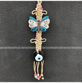 Resim Kelebek Seramik Nazar Boncuk Bahçe Balkon Kapı Duvar Süs Sarkaç (427298499) 