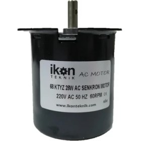 Resim Ikon Teknik 60 Rpm 28W 68KTYZ Ac Senkron Motor, Dakikada 60 Tur Çevirme Mo... 