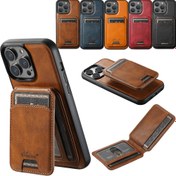 Resim Yağ Balmumu Kart Tutucu Cep Telefonu Kılıfı İki-ü-Birde Erkek ve Kadın Cüzdan Kart Yuvası Braketi Sevimli Suni Deri Mobil Telefon Kılıfı iPhone16 15 14 13pro 12promax 16promax için Uygun, Erkek Arkadaşa 16pro Kız Arkadaşa 12 Hediye 15 