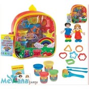 Resim Sırt Çantalı Oyun Hamuru Seti Kalıplı Oyun Hamuru Art Craft 