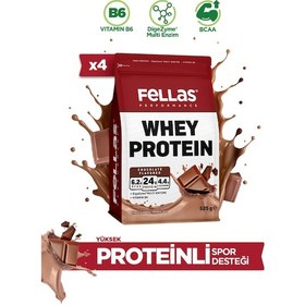 Resim Whey Protein Tozu Çikolata Aromalı 525 G X 4 Adet Çikolata 