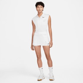 Resim Nike Court Dri-Fit Victory Kadın Beyaz Tenis Eteği 