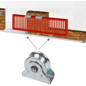 Resim RMT080 Sürgülü Demir Kapı Için Tablalı Ray Makarası 80 mm 