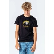 Resim Qivi H P Hogwarts Apparel Books Visit Baskılı Unisex Çocuk Siyah T-Shirt 