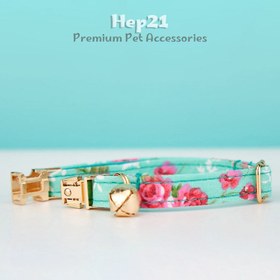 Resim Cat Collar Velvet Cat Collar with Bell 015263 - Fuchsia Bow Tie / L 