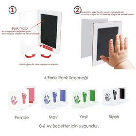 Resim Bebek El Ve Ayak Izi Anı Baskı Seti Çok Renkli 
