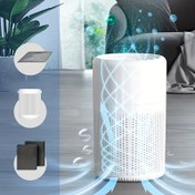 Resim Mini Masaüstü Hava Temizleyici H13 HEPA Filtreli, Aktif Karbon, USB Gücü, Ev, Ofis, Araba için Kokusu Elimine Eden, Duman, Toz, Polen Temizleyici, Sessiz Çalışma, Sessiz Hava Temizleyici | Modern Estetik | Sessiz Çalışma 